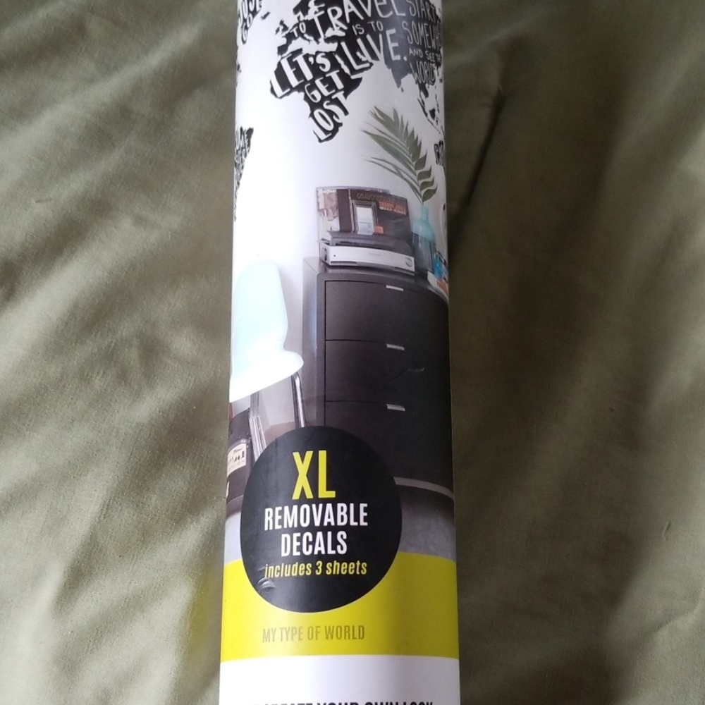 World travel removeable decal